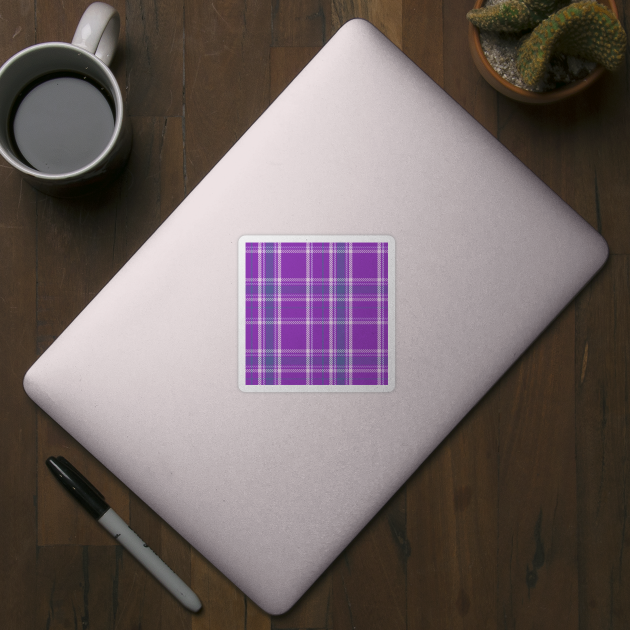 Academia Plaid Tartan in Lavender, White, and Purple by gloobella